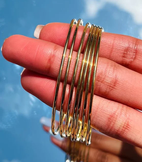 accessory Dainty Gold Filled Stackable Bangle Bracelet Etsy - ShopMaLiB $29.75