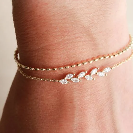 accessory Dainty Gold Layered Bracelet Gift Set Etsy - TomDesign $30.6