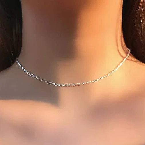 accessory Dainty Silver Chain Necklace Etsy - Seller $7