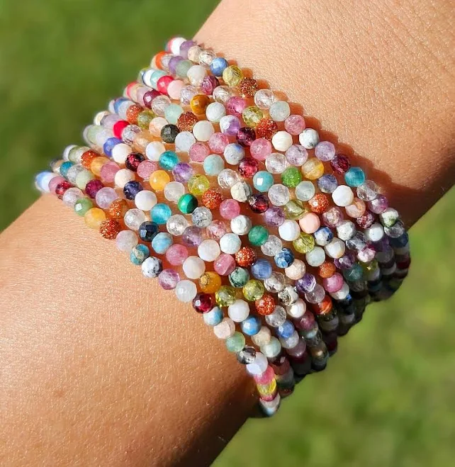 accessory Dainty Stackable Gemstone Bead Bracelet Etsy - Seller $13.5