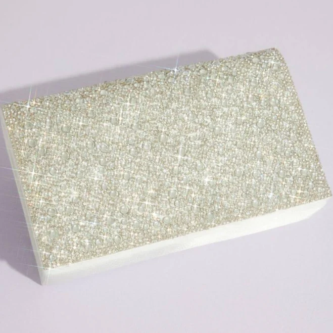 bag DB Studio Crystal-embellished Satin Crossbody Clutch David's Bridal $54.95