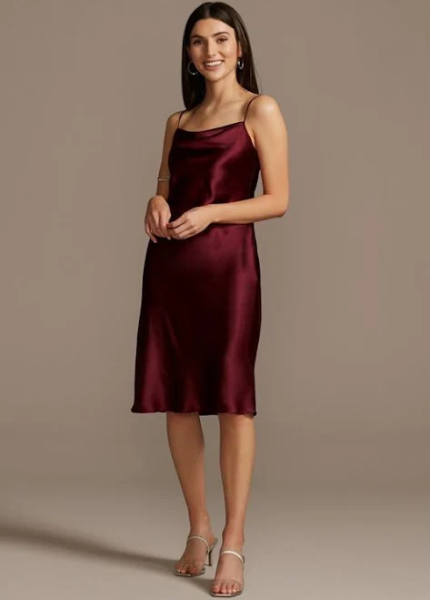 dress DB Studio Midi Satin Slip Dress David's Bridal $37.49