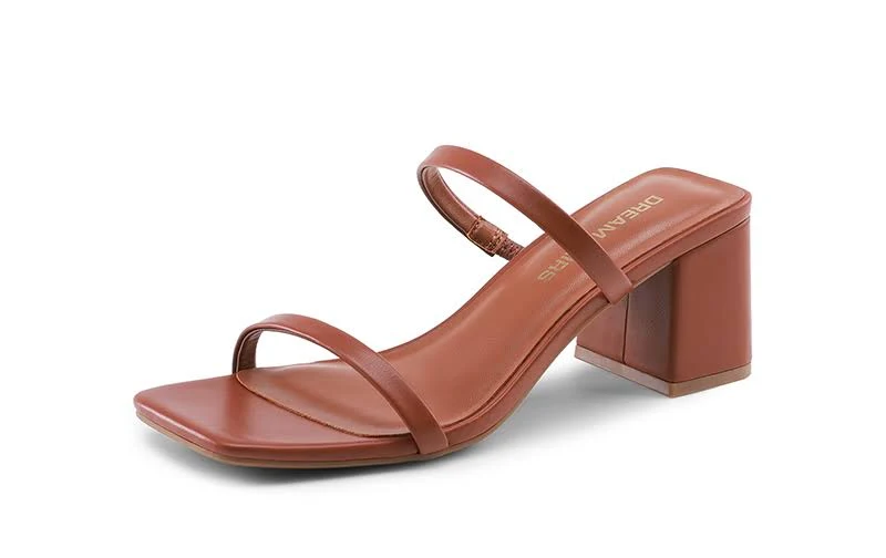 shoes Dream Pairs Minimalist Thin Strap Block Heel Sandals Dream Pairs $39.99