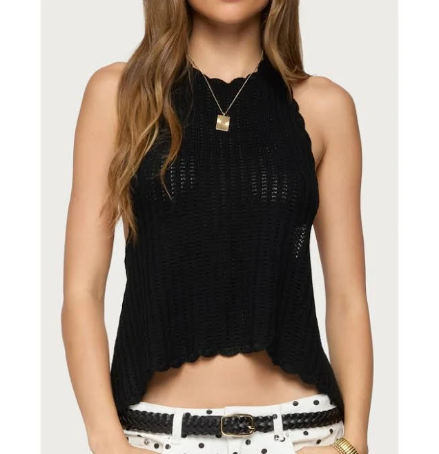 halter top Edikted Women's Ivey Backless Crochet Halter Top Macy's $37.8