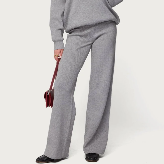 matching set Edikted Women's Lorie Wide Leg Knit Pants edikted $25.2