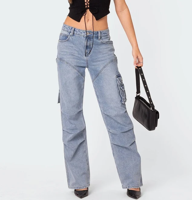 jeans Edikted Women's Winslow Straight Leg Cargo Jeans edikted $19.6