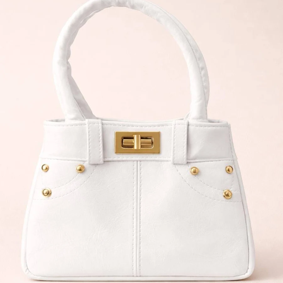 bag Elegant Women's Mini Top Handle Bag with Gold Details Etsy - Seller $26.96