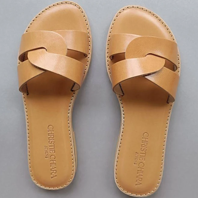 shoes Elena Natural Tan Sandals Christie Chiara Sandals $76.53