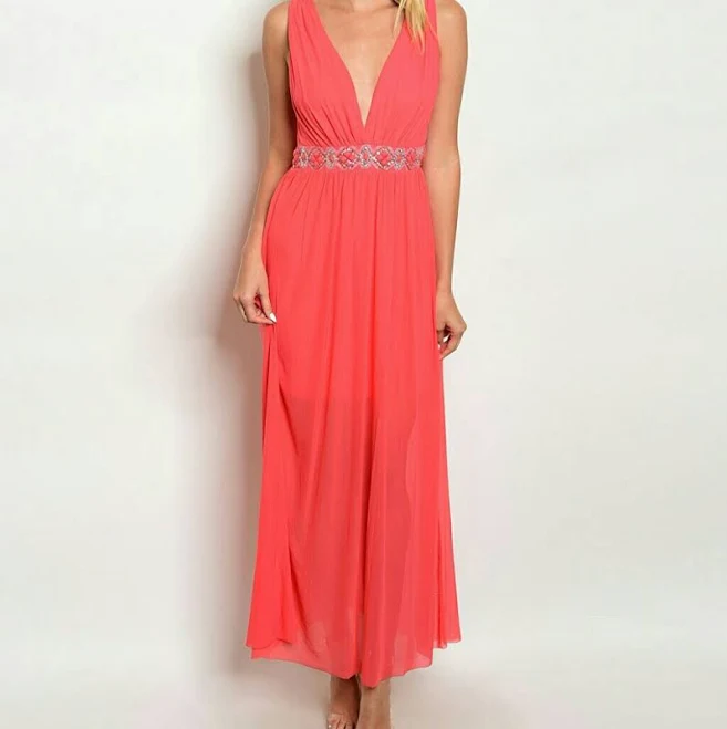 dress Empire-Waist V-Neck Maxi Dress Poshmark $16