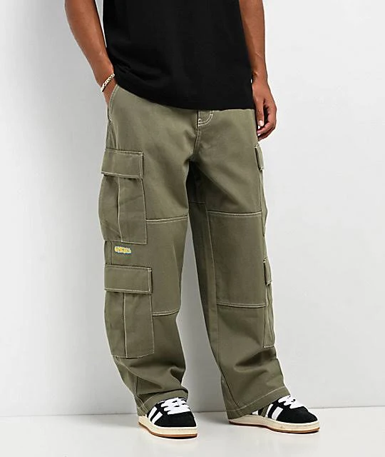 cargo pants Empyre Canvas Deep Lichen Ultra Loose Double Cargo Pants Zumiez $44.99