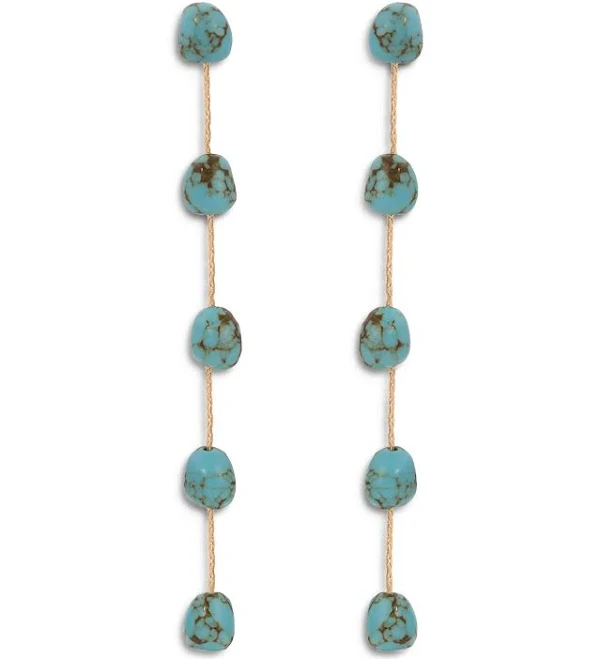 accessory Ettika 18k Gold Dripping Turquoise Earrings Bloomingdale's $40