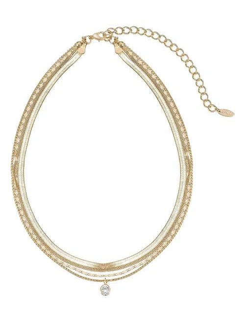 accessory Ettika 18k Gold Plated Layered Chain Necklace Nordstrom $60