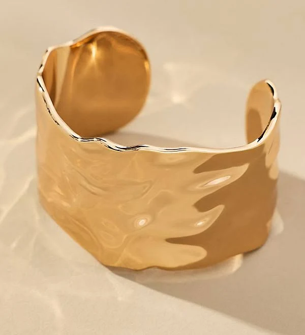 accessory Ettika 18k Gold Plated Thick Sculpted Cuff Bracelet Anthropologie $75