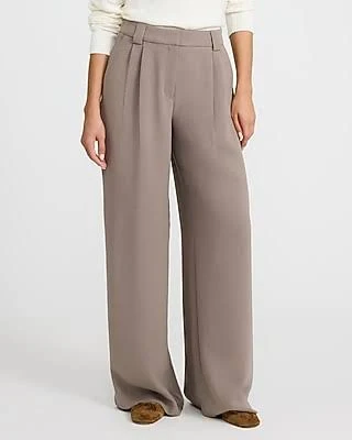 trousers Express Women's Signature Crepe High Waisted Relaxed Trouser Express $88