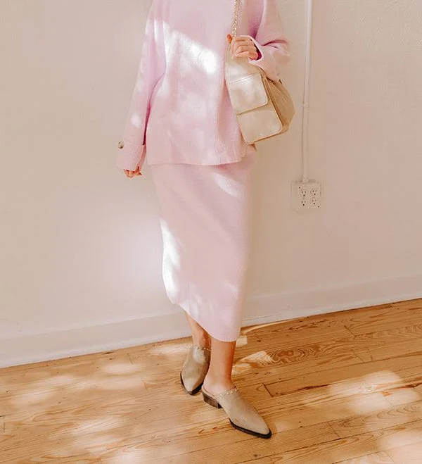 skirt Falling for Cozy High Waist Knit Midi Skirt Impressions Boutique $32