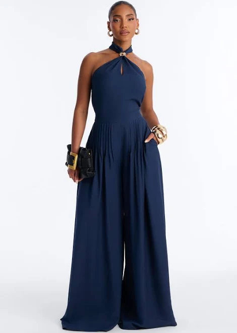 jumpsuit Fashion Nova Alana Halter Pleated Wide Leg Jumpsuit Fashion Nova $34.99
