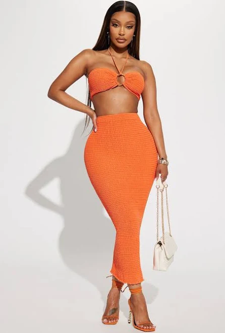 two piece set Fashion Nova Conjunto de Falda Susie Smocked Sleeveless Skirt Set Fashion Nova $44.99