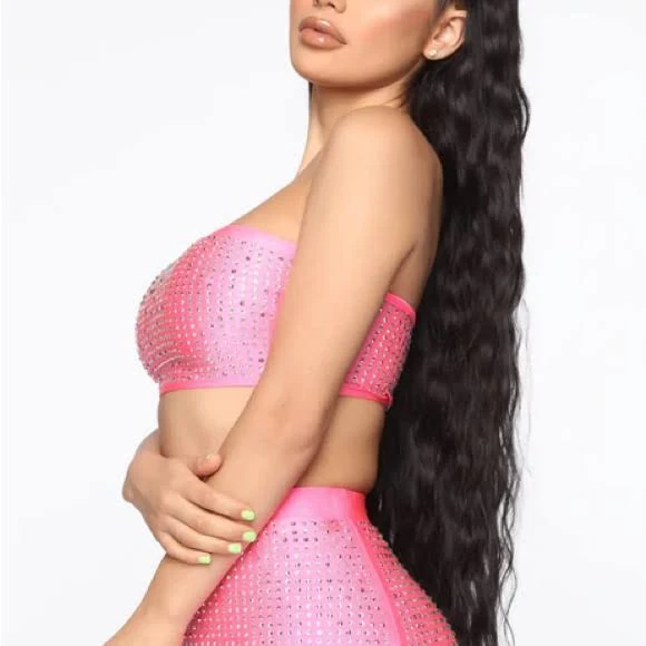 polka dots outfits Fashion Nova Skirts | Pink Polka Dot Crop Top And Skirt Set | Color: Pink/White | Size: S | Chasesmith517's Closet Poshmark $50