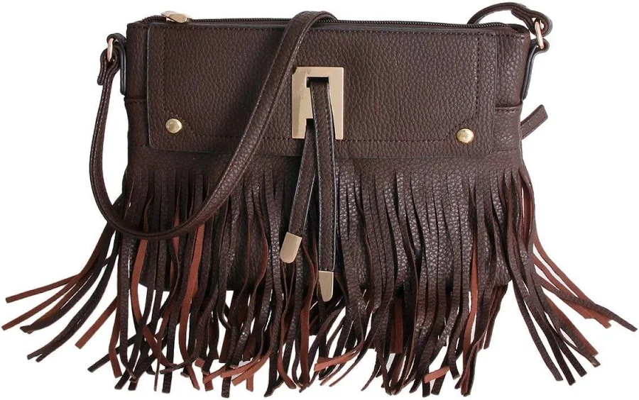 bag Faux Suede Fringe Crossbody Bag eBay $49