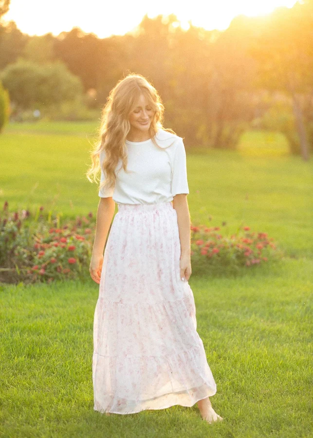 skirt Floral Tiered Maxi Skirt Inherit Co. $48