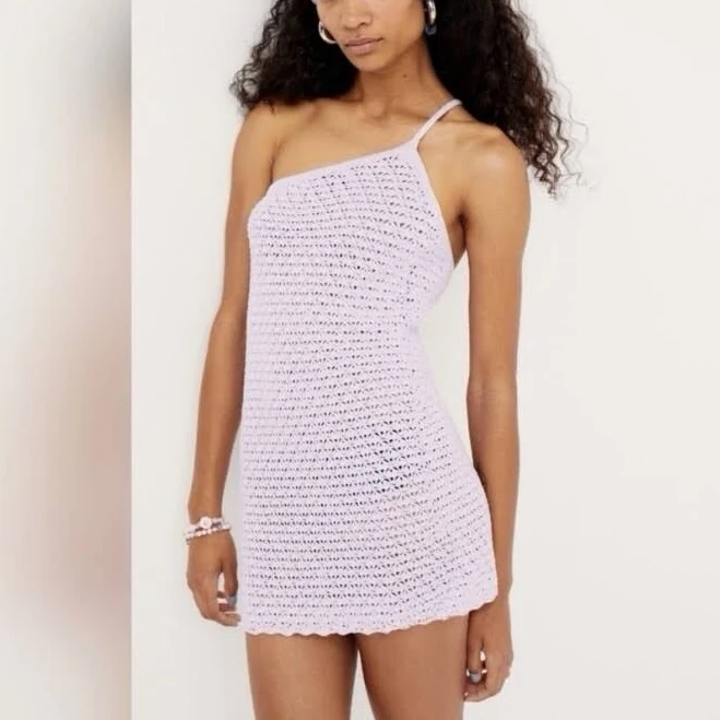 crochet dress For Love And Lemons Charlotte Crochet Purple Mini Dress eBay $155
