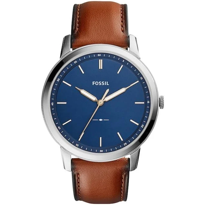 accessory Fossil Men's Minimalist Quartz Leather Watch Zales $120