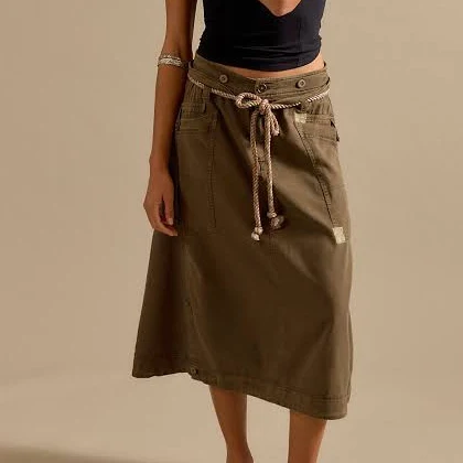 skirt Free People Sibyla A-Line Midi Skirt Free People $148
