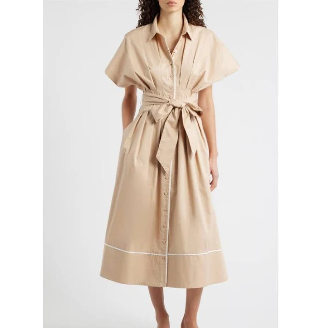 dress FREEMARKET Women's Tie Waist Midi Shirtdress Nordstrom $89