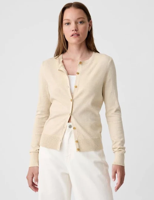 cardigan Gap Women's Crewneck Cardigan Gap Factory $17.99