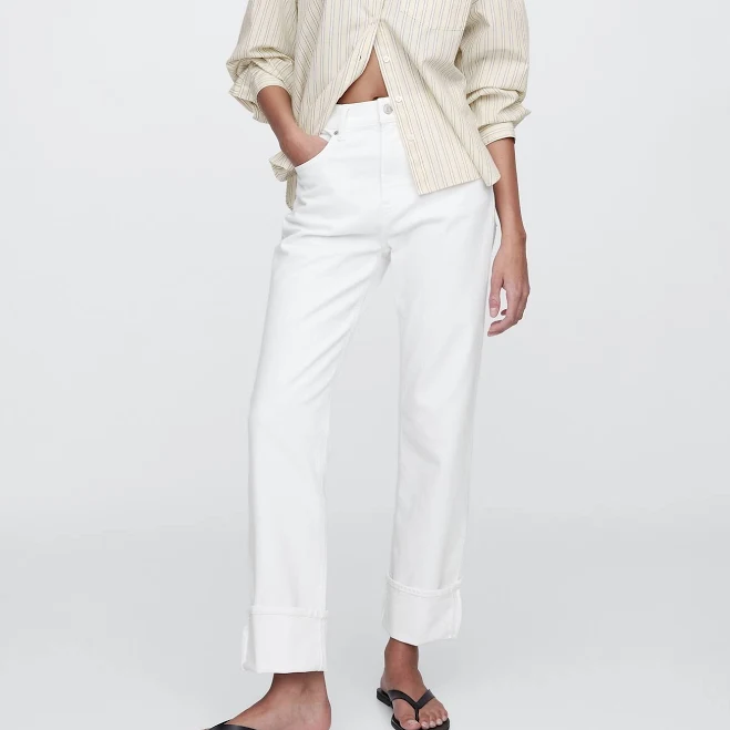 pants Gap Women's High Rise '90s Straight Jeans Gap Factory $31.99