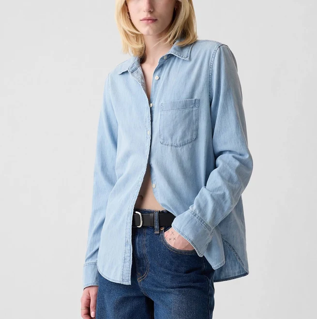 outerwear Gap Women's Organic Cotton Denim Classic Shirt Gap $47