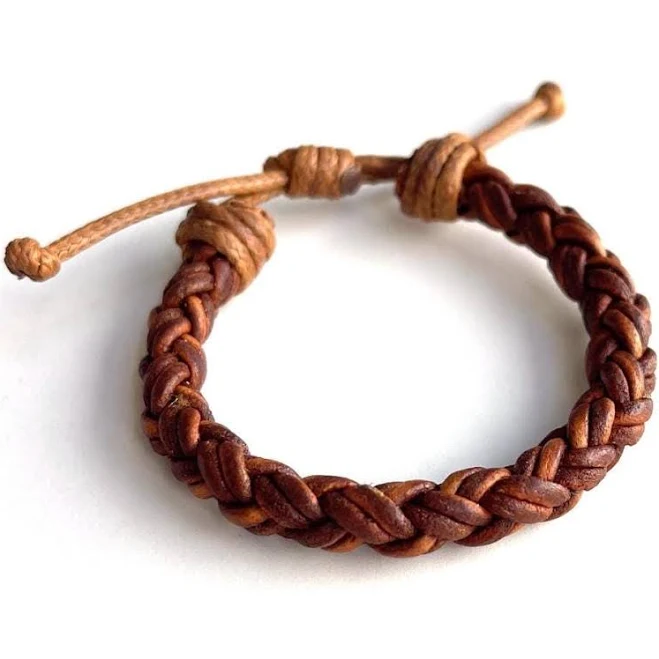 accessory Genuine Leather Braided Bracelet Etsy - GiftsandKnots $11.65