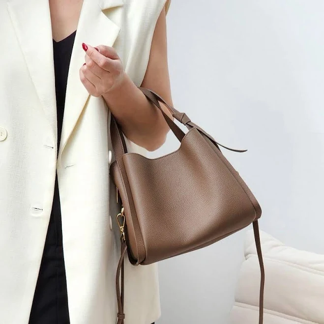 bag Genuine Leather Minimal Tote Bag Etsy - Seller $115.25