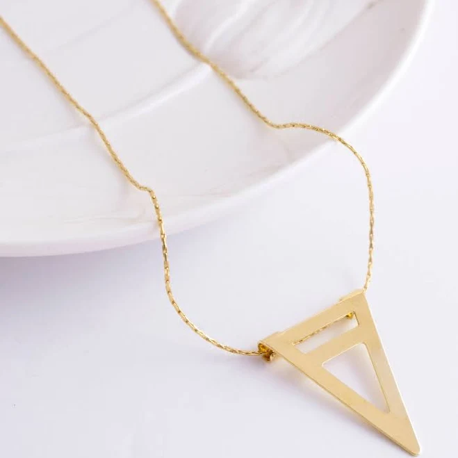 accessory Geometric Gold Necklace Etsy - JewelryByMagoo $45