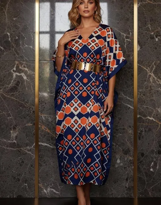 dress Geometric Kaftan Dress Etsy - Seller $21.21