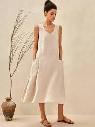 dress Giana Linen Swing Tank Dress Linticoshop $99.9
