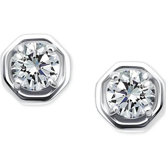 accessory Giani Bernini Women's Cubic Zirconia Solitaire Octagon Stud Earrings Macy's $24
