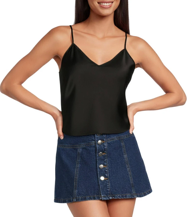 basics Gianni Bini Harper Satin V-Neck Cami Dillard's $49