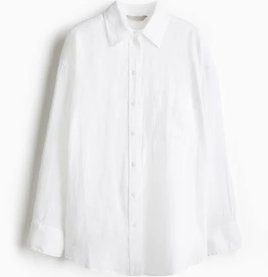 shirt H&M Ladies Oversized Linen Shirt H&M $47.99