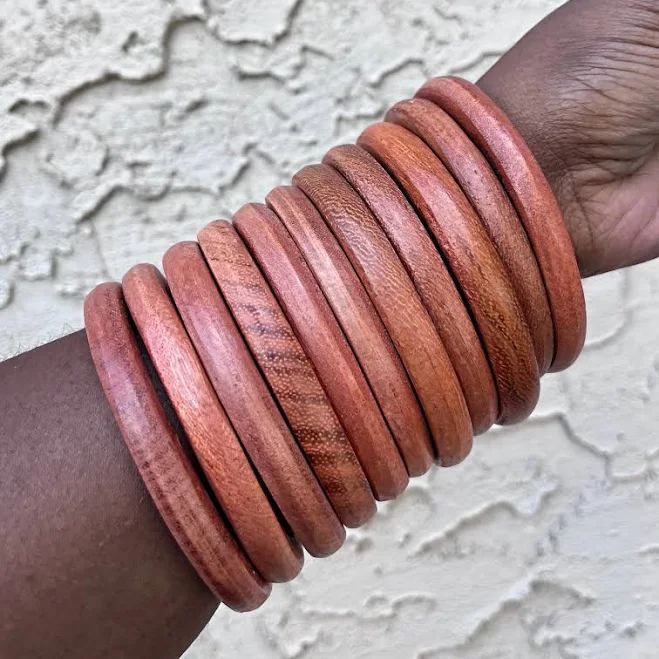 accessory Handmade African Wooded Bangle Bracelets Afrilege $17.99
