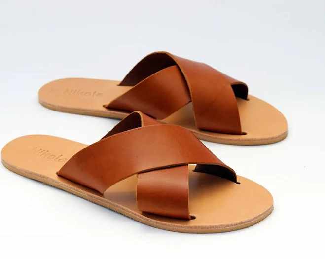 shoes Handmade Leather Barefoot Slides Etsy - NikolaSandals $61.06