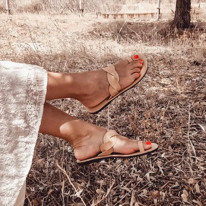 shoes Handmade Leather Braided Sandals Etsy - GrecianLeatherGoods $88.85