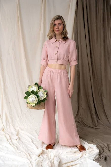 matching set Handmade Linen Two Piece Set Etsy - MyLinenSoul $257.27