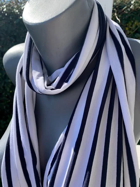 accessory Handmade Nautical Jersey Scarf Etsy - Seller $24.39
