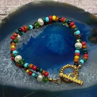 accessory Handmade Seed Bead Toggle Bracelet Etsy - DawnsBeadsDesigns $11.05