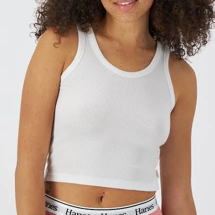 crop top Hanes Women's Rib Crop Tank Hanes $6.98
