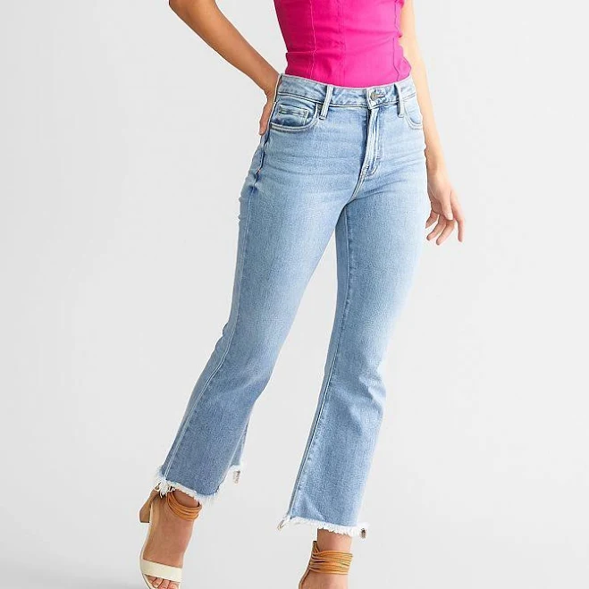 jeans Hidden Women's Happi Cropped Flare Stretch Jean Buckle $69.99