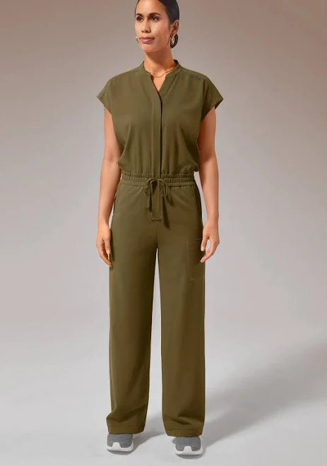jumpsuit Hypothesis Women's Duo Base Wide Leg Jumpsuit Hypothesis Scrubs $59.97