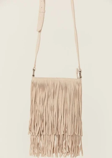 bag Idyllwind Women's Camarillo Metallic Fringe Suede Crossbody Bag Idyllwind $59.95