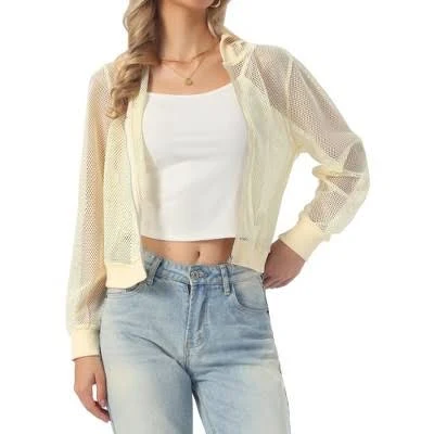 outerwear Inspire Chic Women's Mesh Sheer Bomber Jacket Target $34.99